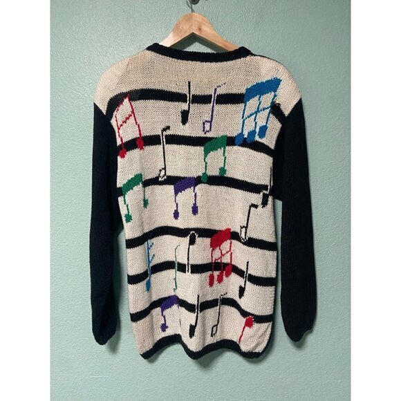 Vintage Nordstrom Women's Holiday Christmas Singers Music Sweater Size Small - Picture 2 of 10